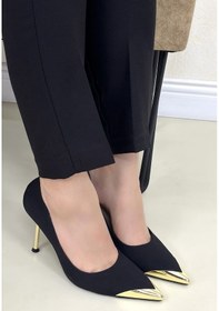 Resim Alfanora Alis Siyah Saten Stiletto Ayakkabı Çok Renkli 