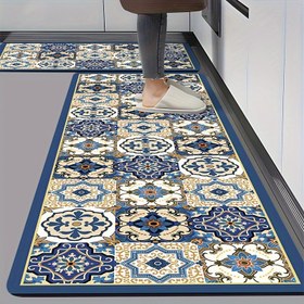 Resim 1 adet Vintage Esintili Diatomit Mat - Ultra Emici, Kaymaz, Banyo, Mutfak ve Otel Kullanımı için İdeal - Hızlı Kuruyan, Makinede Yıkanabilir, Ev Dekoru için Mükemmel Hediye, Banyo Matı 