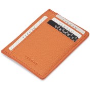 Resim Turuncu Deri Unisex Kredi Kartlık - S1KK00001676-J35 