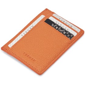 Resim Turuncu Deri Unisex Kredi Kartlık - S1KK00001676-J35 