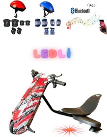 Resim Drift Car Elektrikli Kaykay Bluetooth Dirift Kar Hoverboard Scooter Koruma Ekipmanı Hediye D17 