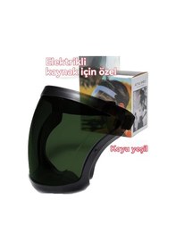 Resim Elektrik Kaynaklarında Kullanılan Buğu Önleyici Koruyucu Maske, Sıçramalara Ve Toza Karşı Koruyan Gözlük Yeşil 
