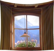 Resim Yaleker Ev Dekorasyonu İçin Yeşil/sarı Seçenekli Poliester Halı, Manzaralı Desenli Odası Zenginleştirici 150x200cm 