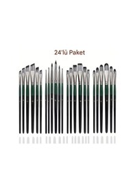 Resim Resim Fırça Seti 24 Adet-4 Farklı Model, Akrilik Boya, Yağlı Boya, Guaj Boya, Üstün Kalite 