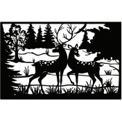 Resim Ceylanlar ve Orman 40X24 cm 