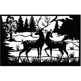 Resim Ceylanlar ve Orman 40X24 cm 