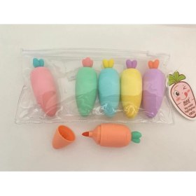 Resim Havuç Tasarımlı Fosforlu Kalem Seti 