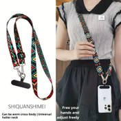 Resim Kadınlar için Vintage Esinli Boncuklu Telefon Askısı - Ayarlanabilir Omuz ve Çapraz Çanta Zinciri, Polyester Malzeme, Şık Siyah ve Renkli Desen Tasarımı, Akıllı Telefon Kılıfları, Aksesuar Çantası için Mükemmel | Vintage Esinli Tasarım | Ayarlanabilir Askı 