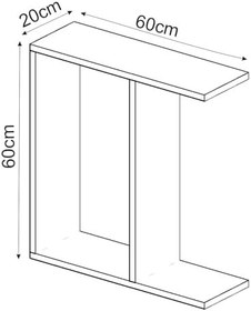 Resim Lotus Modern Yan Sehpa – Kitaplıklı ve Dekoratif Tasarım, Beyaz 