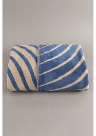 Resim Twin Battaniye Soft Pamuklu Çift Kişilik Battaniye Kahve Mavi 200 X 220 5037a Mavi 