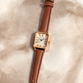 Resim 1 adet LUCKYFOX 'IN Lüks Vintage Saati, Basit Ro Dial, Kuvars Hareket, Alaşım Kasa ve Suni Deri Kayış, Su Geçirmez Değil, Pil ile Çalışır, Elektronik Sürücü, İşaretli Ekran, Noel ve Paskalya Tatili Hediyesi için Günlük Hayat 