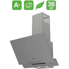 Resim Ferre D065 Gri Ultra Sessiz Silentart 60 cm Ankastre Davlumbaz Duvar Tipi Alüminyum Filtre 