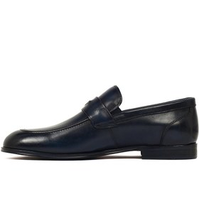 Resim Derimod Black Erkek Lacivert Deri Klasik Loafer - Lacivert / 4 