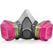 Resim Filtreli Solunum Maskesi - Yeniden Kullanılabilir Gaz Maskesi - Kimyasallar İçin Yarım Yüz Solunum Maskesi 