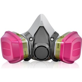 Resim Filtreli Solunum Maskesi - Yeniden Kullanılabilir Gaz Maskesi - Kimyasallar İçin Yarım Yüz Solunum Maskesi 