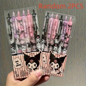 Resim 2/ 6 Adet Sanrio 0.55Mm for hello kitty Siyah ve Melodi Karikatür Basılı Kalem Seti - Sevimli Karakter Tasarımı, Öğrenciler, Günlükler, Not Alma ve Ev Çalışmaları İçin Pürüzsüz Yazma - Okul ve Ofis Malzemeleri İçin Mükemmel Ödül, Günlük Yazma, Eğlenceli Tasarım, Dayanıklı Plastik 
