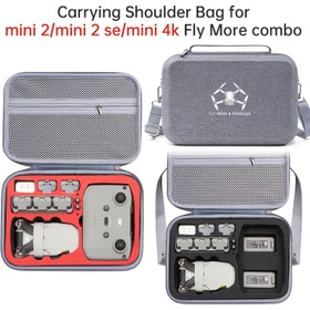 Resim 1 adet Porseejie Çok Fonksiyonlu EVA Drone Taşıma Omuz Çantası DJI Mini 2/Mini 2 SE/Mini 4K için, Şok Geçirmez, Su Geçirmez, Düşmeye Karşı Koruma, Aksesuar Depolama ve Pil Tutucuları ile 