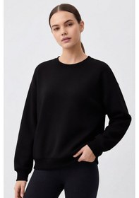 Resim Basic Oversıze O Yaka 2li Paket Siyah Kadın Sweatshirt - 97053 Siyah 