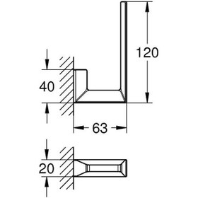 Resim Grohe Selection Cube Yedek Tuvalet Kağıtlığı - 40784000 