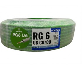 Resim NACFLEX Rg6 U6 Cu/cu Anten Kablosu 16ø Spiral Borulu Kablo (100M) 