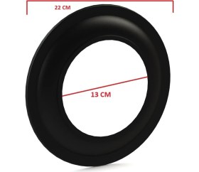 Resim Mat Si̇yah Emaye Soba Borusu / Bi̇lezi̇k / Çap: 13 cm 