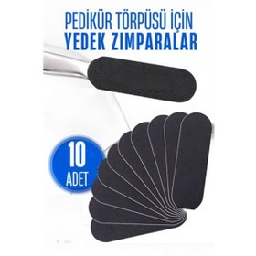Resim Skygo Ayak Törpü Yedeği Yapışkanlı Törpü Zımparası Pedikür Törpü Yedeği 10 ADET 
