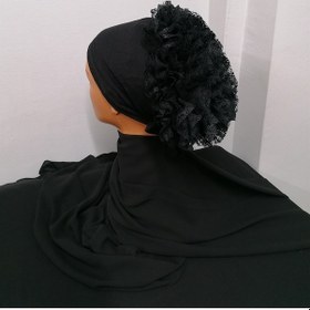 Resim İç Bone Siyah Renk - Yasmin She - Tesettür Bone Siyah 
