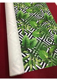 Resim Enesar Home Botanik Desen Dijital Baski Döşemelik Kumaş 100 x 140 cm 