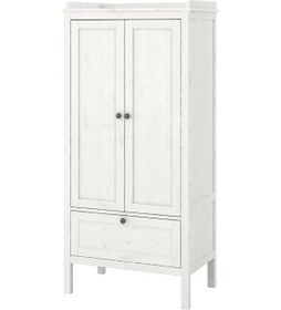 Resim Sundvık Çocuk Gardırobu, Beyaz Renk 80x50x171 Cm Beyaz 