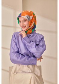 Resim Silk Home Aura Eşarp 140001-17 Mor, Eflatun, Gri, Beyaz,turuncu, Yeşil 