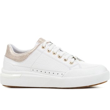 Geox Kadın Beyaz Dalyla Bağcıklı Deri Sneaker D36QFA046BNC1ZB5