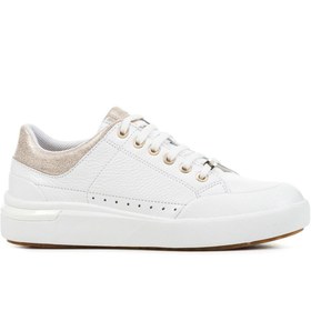Resim Geox Kadın Beyaz Dalyla Bağcıklı Deri Sneaker D36qfa046bnc1zb5 