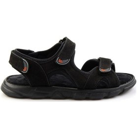 Resim Bambi Siyah Leather Erkek Sandalet E05078102501 Siyah 