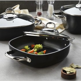 Resim Schafer Gastronomıe Granit Basık Tencere 24 Cm 