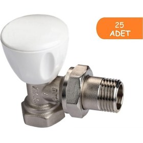 Resim 25 Adet Eca Rv3 1/2 Köşe Radyatör Valfi Petek Havlupan Vanası 602120641 
