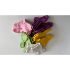 Resim PADRO El Örgüsü Bebek Patik ( Bebek Patiği) 