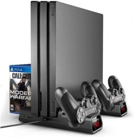 Resim Ps4 Pro Ve Slim İçin Fanlı Dikey Soğutucu Ve Kol Şarj Edici Organ 