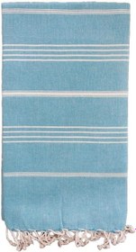 Resim Peştemal Plaj Havlusu 100x180 cm – Banyo Havlusu -Türk Hamam Havlusu - Kum Tutmayan, Çizgili, Püsküllü, İnce ve Hafif, Hızlı Kuruyan 