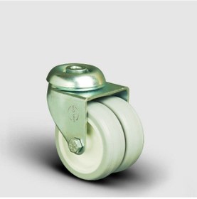 Resim Et04Zkc50 Oynak Delikli Çiftli Pvc Tekerlek Çap:50 Sanayi 