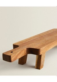 Resim Ayaklı Kesme Tahtası / Sunumluk Ahşap 