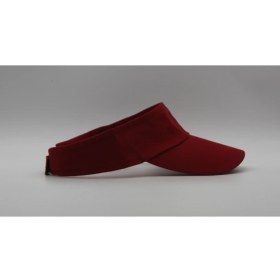 Resim Şapkadan Kadın Sporcu Tenis Vizör Şapkası Siperli Kırmızı 