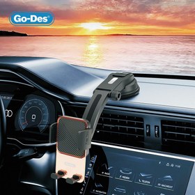 Resim Go Des GD-HD328 360 Derece Dönebilen Vakumlu Tasarım Araç İçi Telefon Tutucu - Siyah 