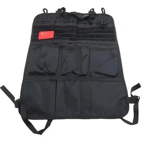 Resim Chuangyinshop Siyah Tactical Çok Amaçlı Araç Koltuğu Arkası Organizatörü Dayanıklı Çok Cepli Asılı Saklama Çantası 