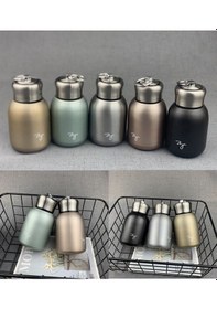 Resim Fortunelane 304 Çelik Mat 300ml Kadın Isıtıcı/khırıcı Taşıma Vakumlu Çay Bardağı - Gül Altın 