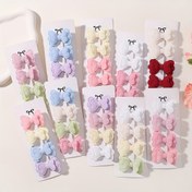 Resim 4 adet Kızlar ve Gençler için Şeker Renkli Çift Katmanlı Kurdele Saç Tokaları - Pembe, Mavi, Beyaz ve Kırmızı Kurdelelerle Şirin Yan Saç Aksesuarları, Polyester Malzeme, Günlük Giyim ve Kampüs Etkinlikleri için Mükemmel 