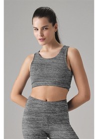 Resim Doreanse Kadın File Detaylı Spor Sütyen 5594 - Grı Gri 