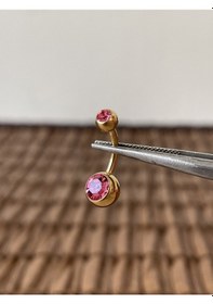 Resim Yüksek Kalite G23 Titanium Pembe Parlak Top Taşlı Titanyum Göbek Piercingi Top 10mm DUMMY 236122954 429 