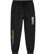 Resim Break Baskılı Çift Cepli Erkek Çocuk Jogger Eşofman Altı Siyah 