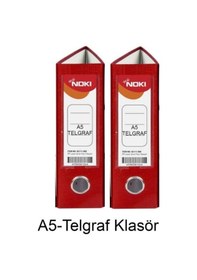Resim Telgraf Klasör Kırmızı Geniş A5 Plastik 2 Adet 
