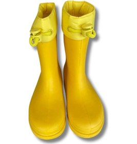 Resim Konçlu Erkek Çocuk Yağmur Çizmesi 26-35 Sarı Sarı 